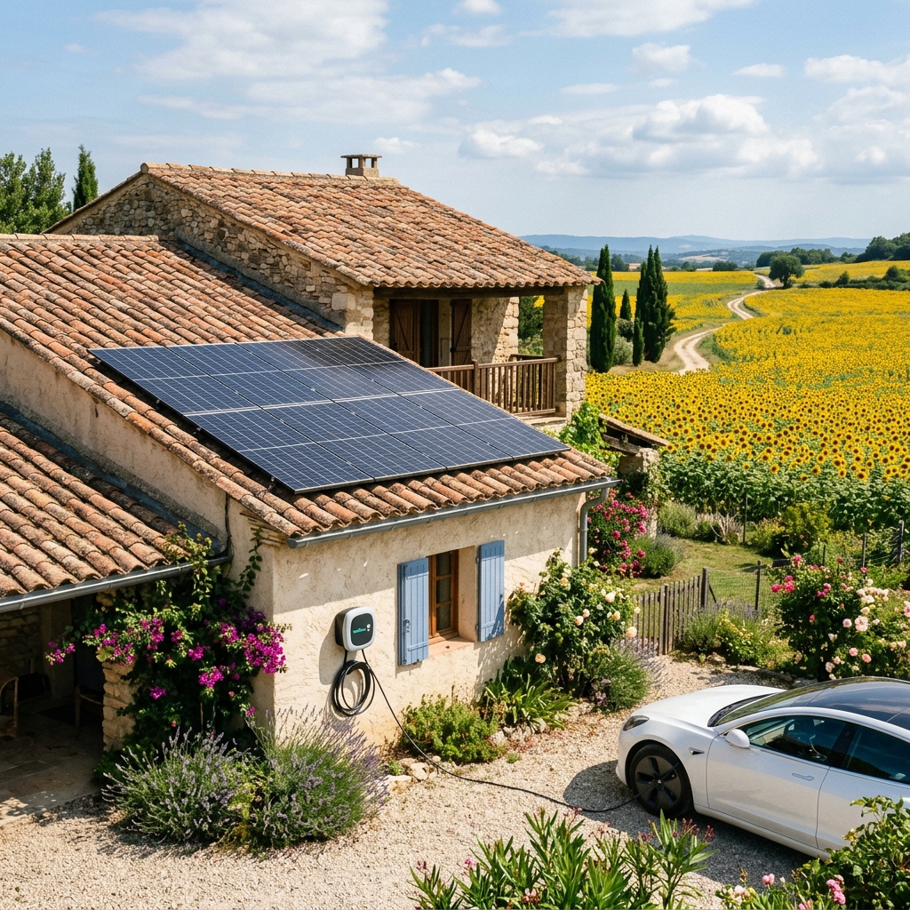 Wallbox + panneaux solaires en Occitanie : autoconsommation et recharge gratuite